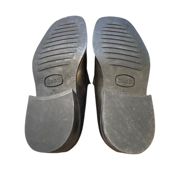 Mens Black Leather Gucci Loafers Size IT 41 Unisex Women - Picture 7 of 7